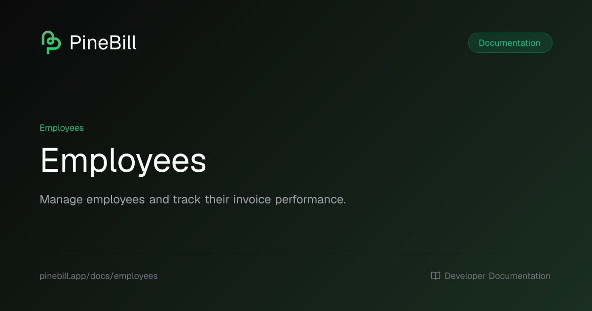 Employees | PineBill Documentation