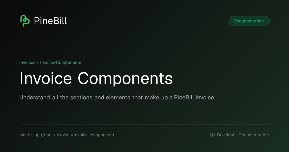 Invoice Components | PineBill Documentation