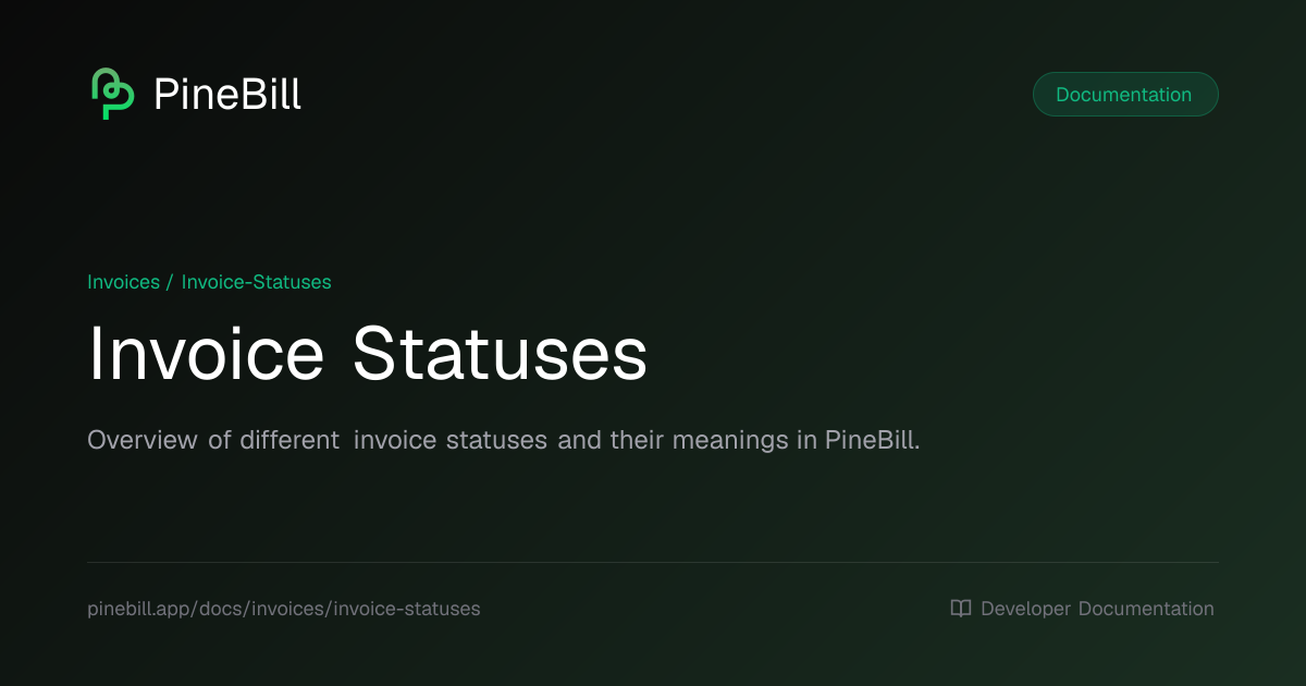 Invoice Statuses | PineBill Documentation